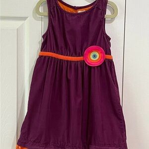 Genuine Kids from OshKosh Plum Dress with Flower Accent 4T